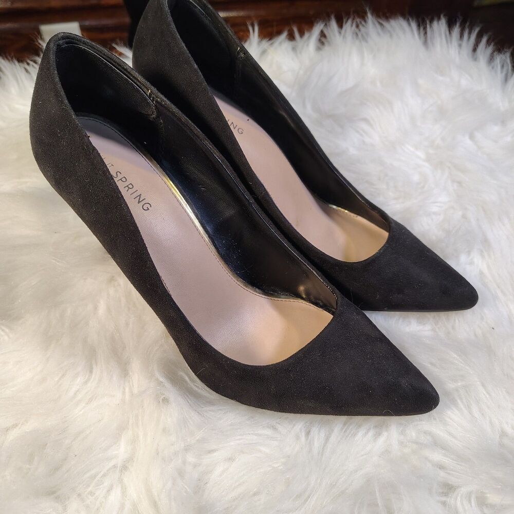 Call It Spring Black Sliver Pumps Size 9